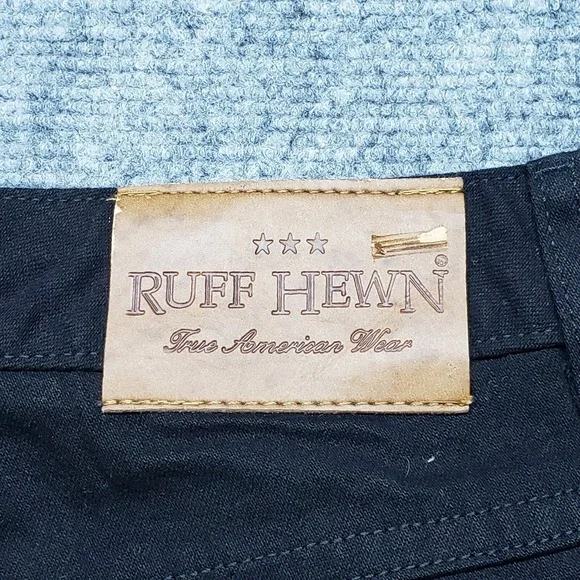 Vintage Ruff Hewn Denim Jeans Womens Size 16 Black Cotton High Rise Solid New - Picture 8 of 11